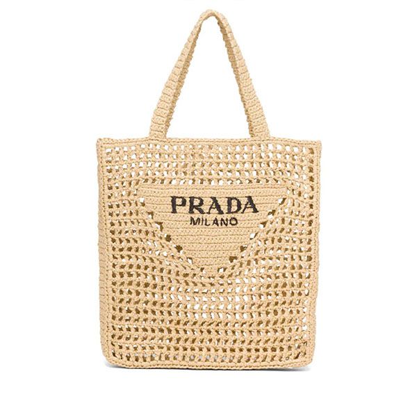 大人気！プラダ メッシュバッグ 新作コピー■ラフィアトートバッグ かごバッグ 1BG393_2A2T_F0009_V_OOO